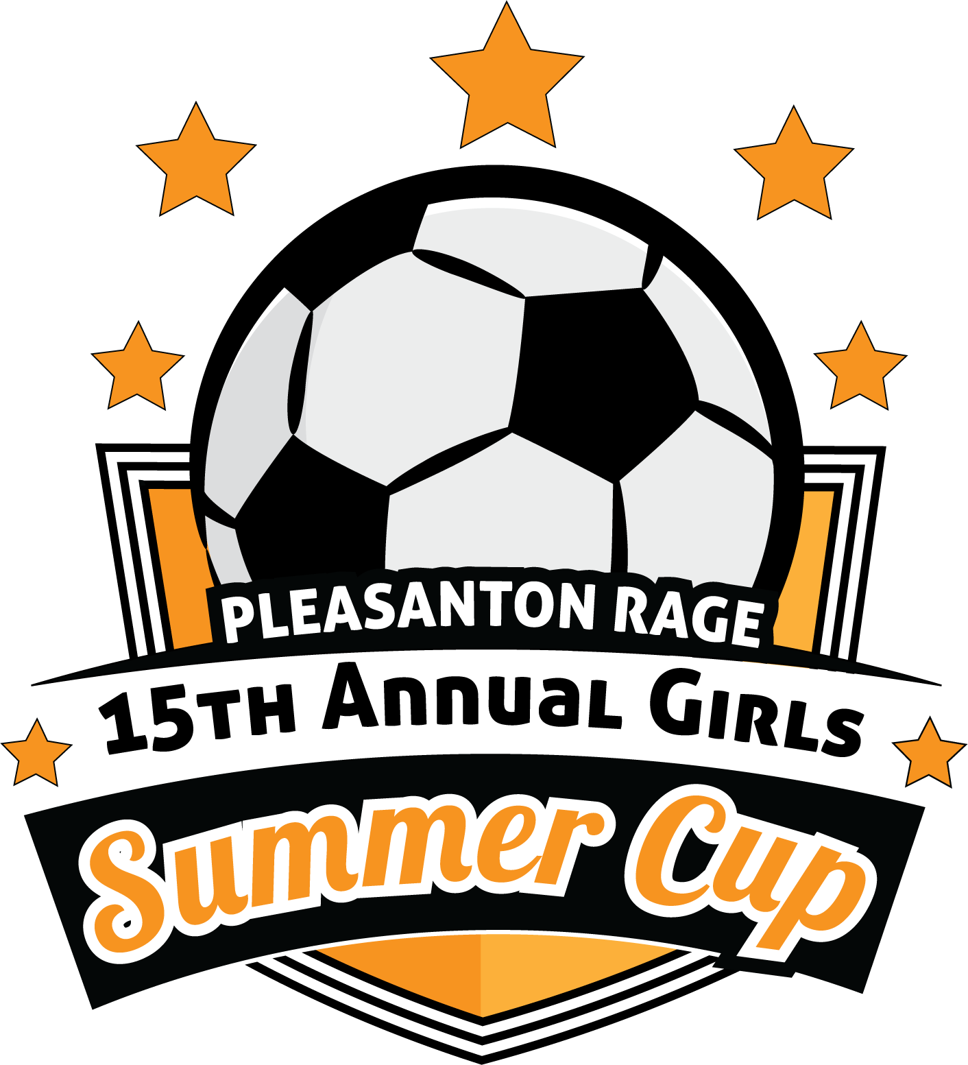 Pleasanton RAGE Girls Soccer Club Logo